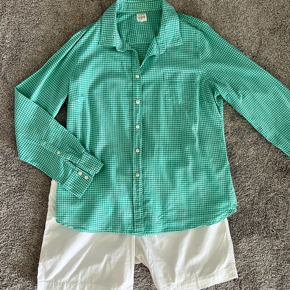 J. Crew gingham the perfect shirt